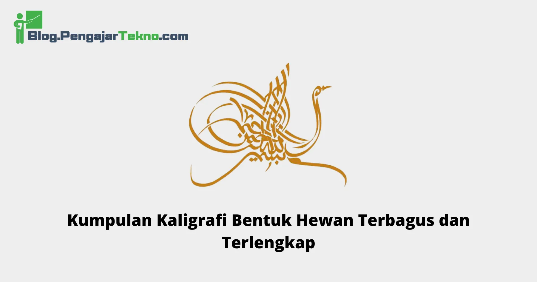 kaligrafi bentuk hewan