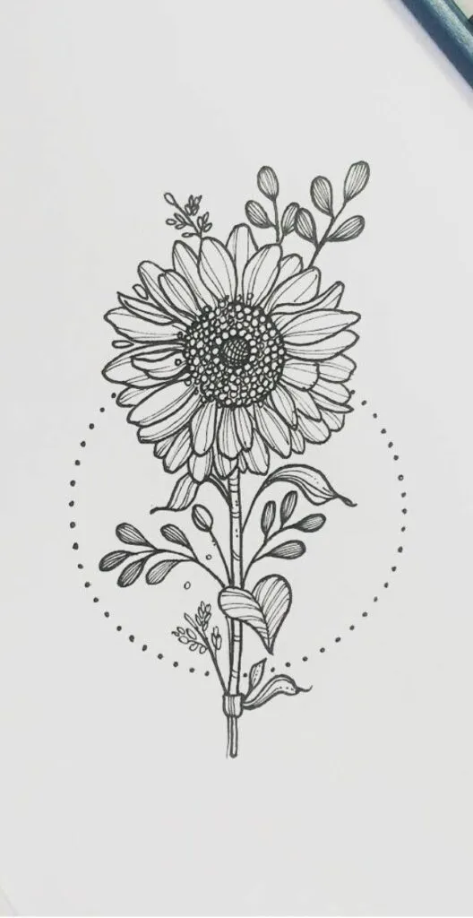 Kumpulan Gambar Bunga Matahari Sketsa Terbagus dan Terlengkap 28 Gambar Bunga Matahari Sketsa