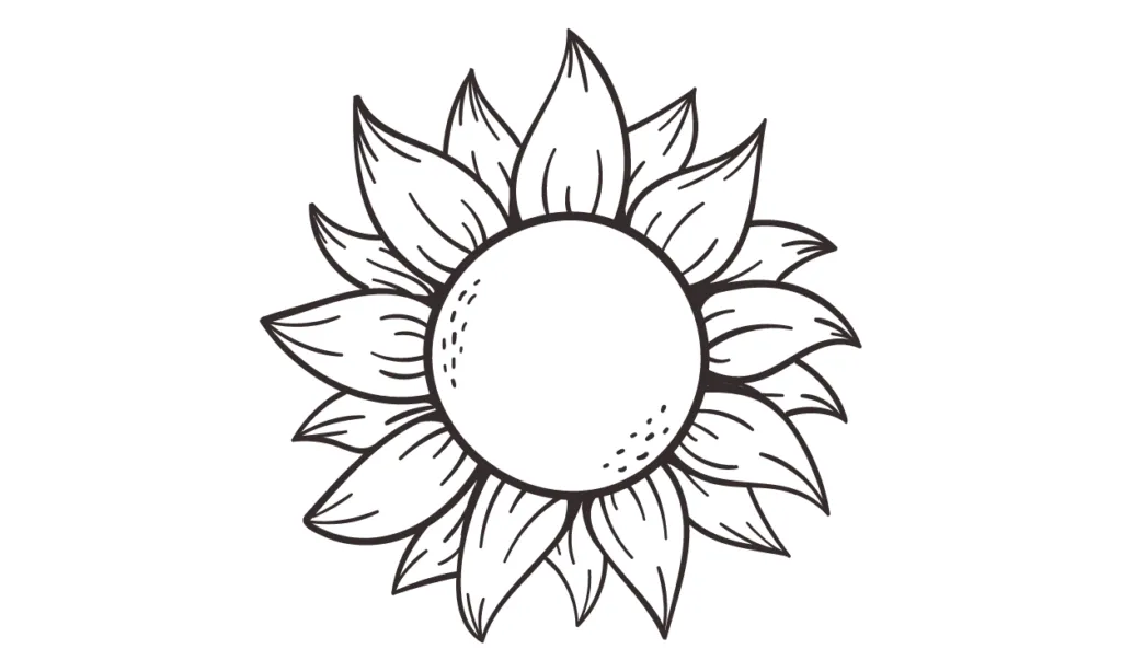 Kumpulan Gambar Bunga Matahari Sketsa Terbagus dan Terlengkap 10 Gambar Bunga Matahari Sketsa