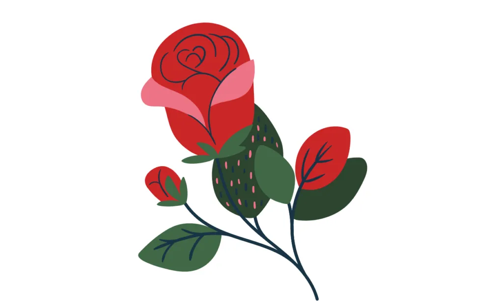 Kumpulan Gambar Bunga Mawar Kartun Terbagus dan Lengkap 2 Gambar Bunga Mawar Kartun