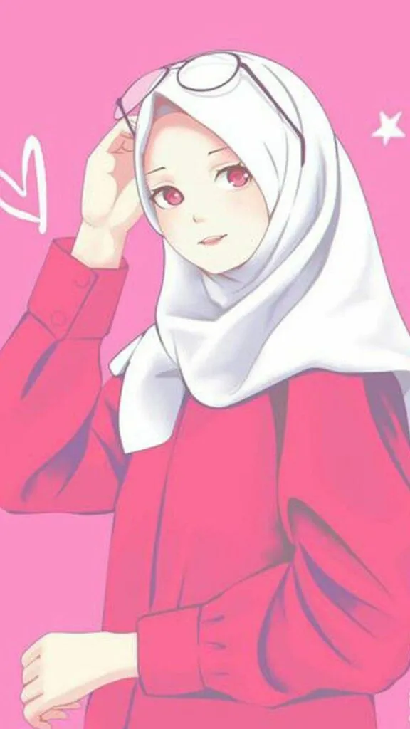 Gambar Kartun Hijab Modern