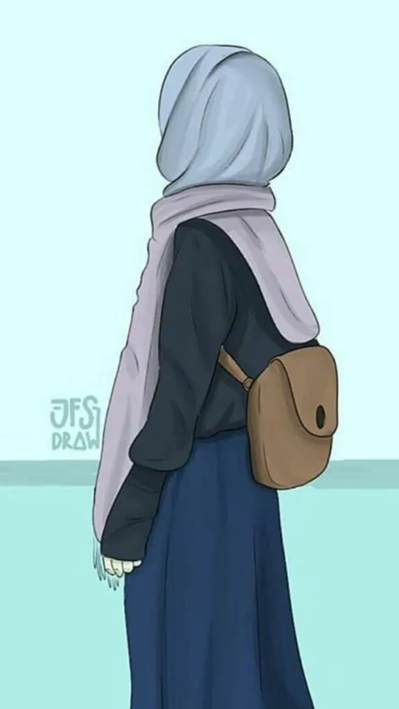 Gambar Kartun Hijab Modern