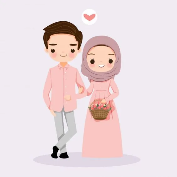 Kumpulan Gambar Kartun Muslimah Couple Romantis Terbagus 6 Gambar Kartun Muslimah Couple Romantis