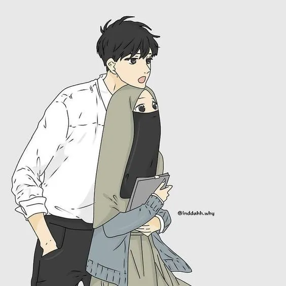 Kumpulan Gambar Kartun Muslimah Couple Romantis Terbagus 18 Gambar Kartun Muslimah Couple Romantis
