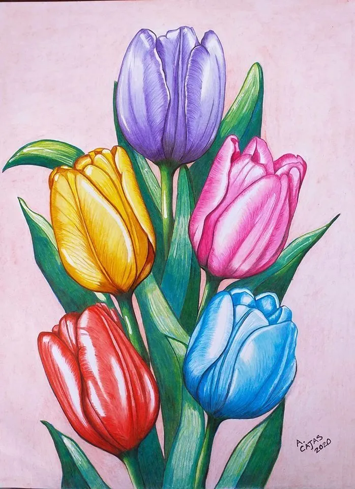 Kumpulan Gambar Lukisan Bunga Terbagus dan Terlengkap 9 Gambar Lukisan Bunga