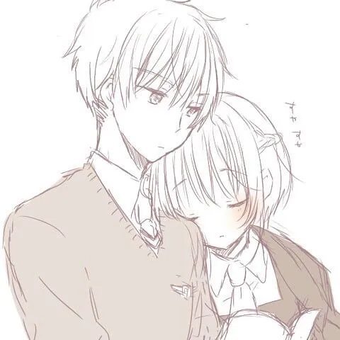 Kumpulan Sketsa Anime Couple Terbagus dan Terlengkap 9 Sketsa Anime Couple