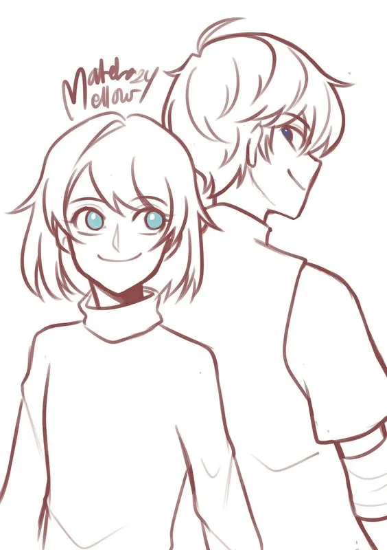 Kumpulan Sketsa Anime Couple Terbagus dan Terlengkap 26 Sketsa Anime Couple