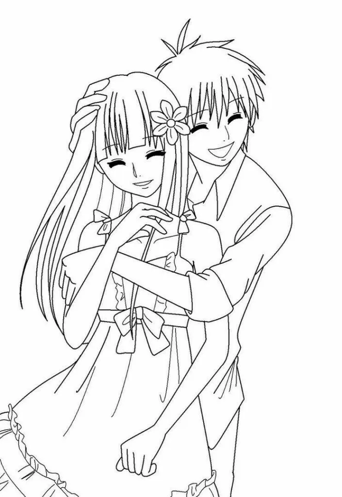 Kumpulan Sketsa Anime Couple Terbagus dan Terlengkap 23 Sketsa Anime Couple
