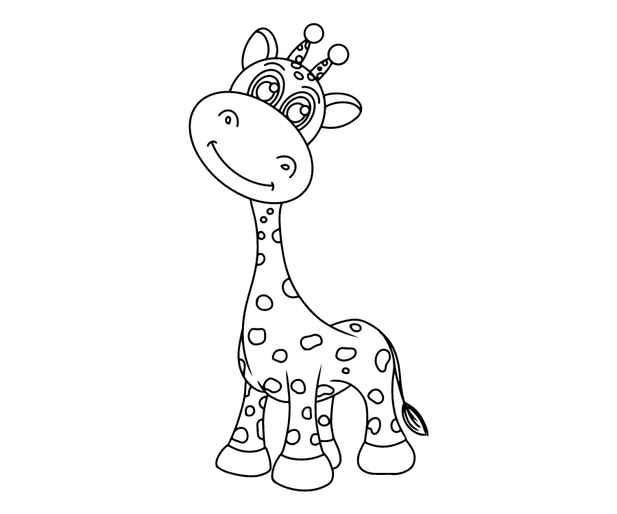 Kumpulan Sketsa Gambar Jerapah Terbagus dan Terlengkap 6 Sketsa Gambar Jerapah