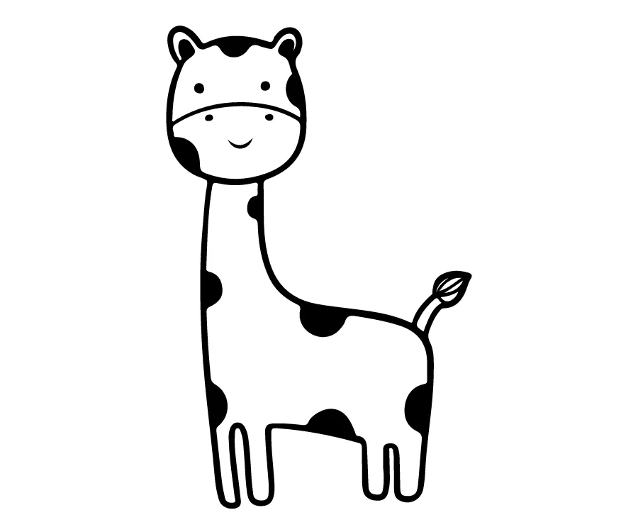 Kumpulan Sketsa Gambar Jerapah Terbagus dan Terlengkap 4 Sketsa Gambar Jerapah