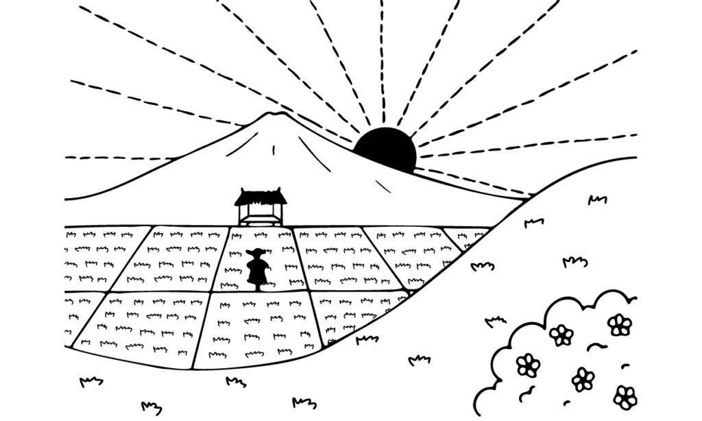 Kumpulan Sketsa Gambar Pemandangan Terbagus Lengkap 17 Sketsa Gambar Pemandangan