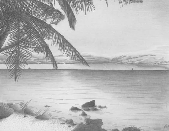 Kumpulan Sketsa Gambar Pemandangan Terbagus Lengkap 27 Sketsa Gambar Pemandangan