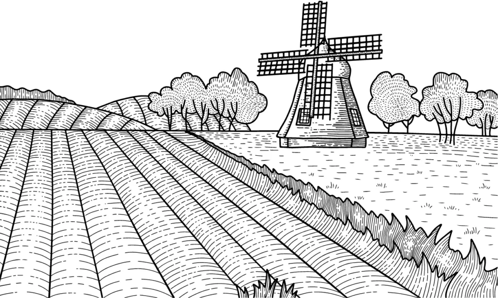 Kumpulan Sketsa Gambar Pemandangan Terbagus Lengkap 6 Sketsa Gambar Pemandangan