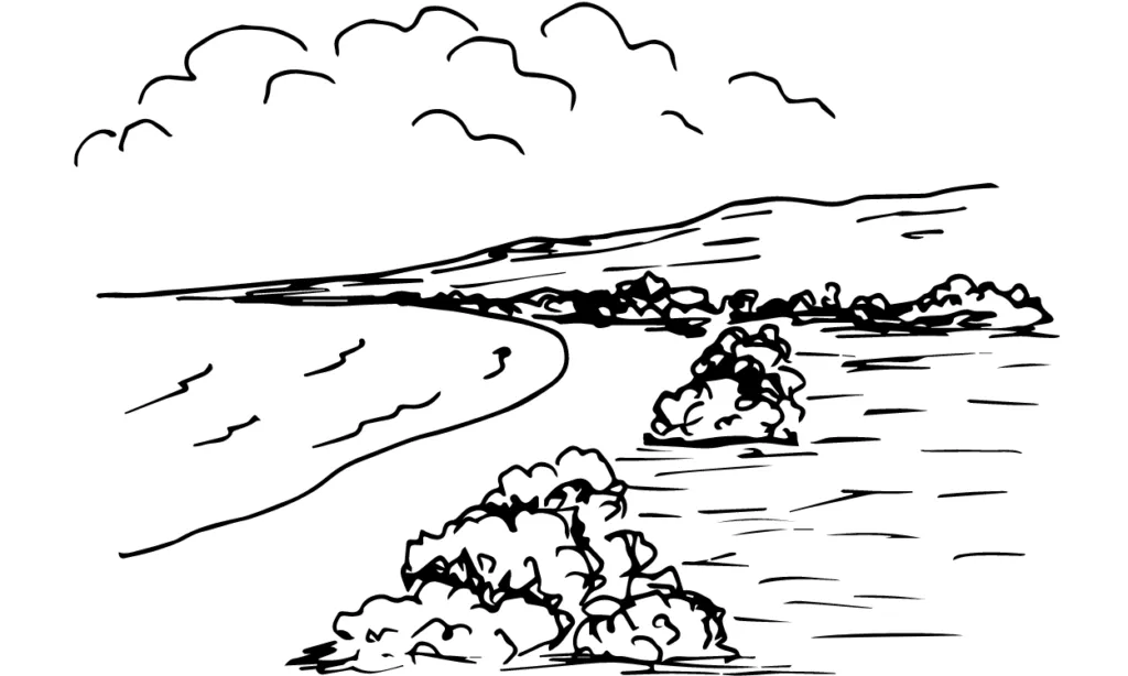 Kumpulan Sketsa Gambar Pemandangan Terbagus Lengkap 22 Sketsa Gambar Pemandangan