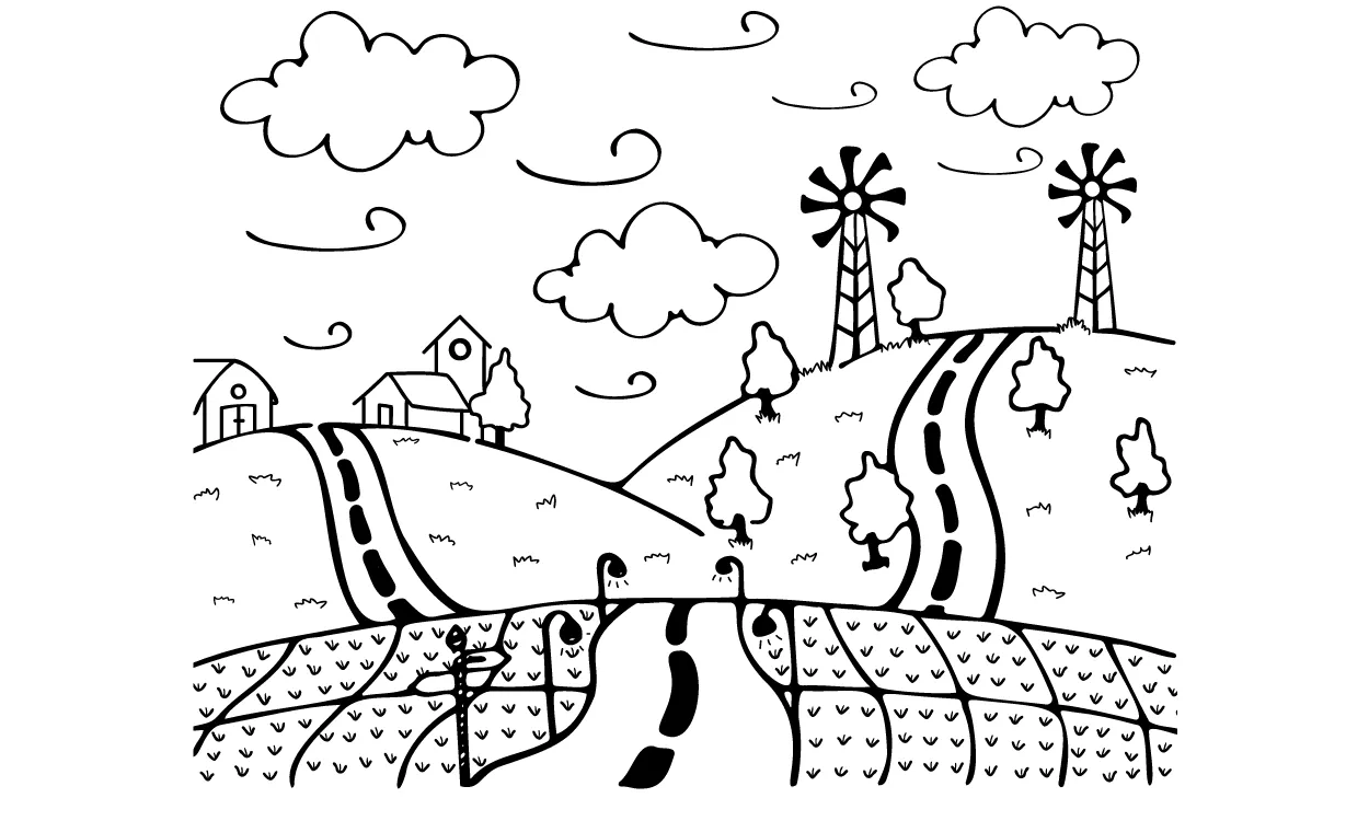 Kumpulan Sketsa Gambar Pemandangan Terbagus Lengkap 21 Sketsa Gambar PemandanganSketsa Gambar Pemandangan