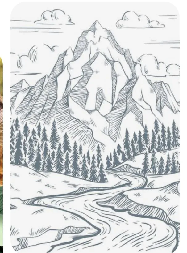 Kumpulan Sketsa Gambar Pemandangan Terbagus Lengkap 35 Sketsa Gambar Pemandangan