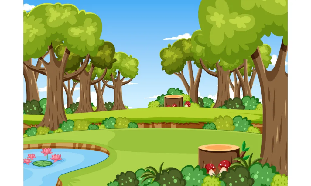 Sketsa Gambar Pemandangan Alam Beserta Warnanya