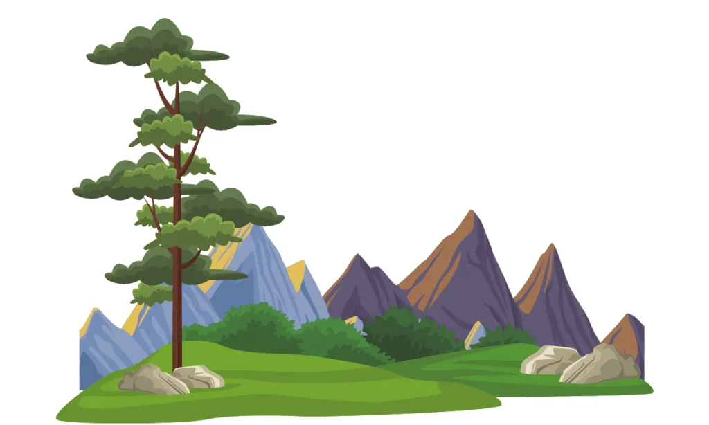 Sketsa Gambar Pemandangan Alam Beserta Warnanya