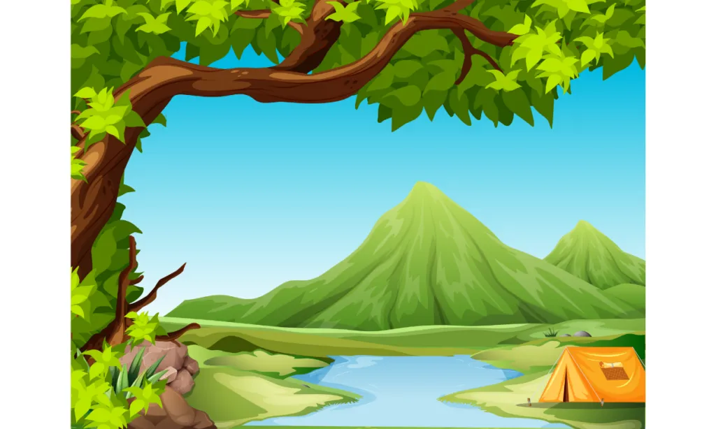 Sketsa Gambar Pemandangan Alam Beserta Warnanya