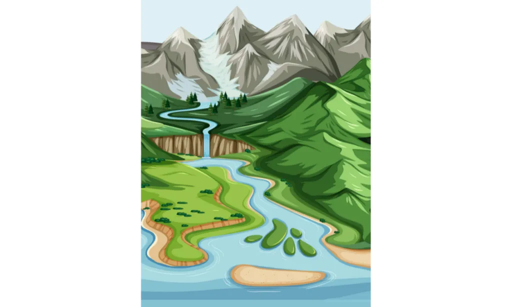 Sketsa Gambar Pemandangan Alam Beserta Warnanya