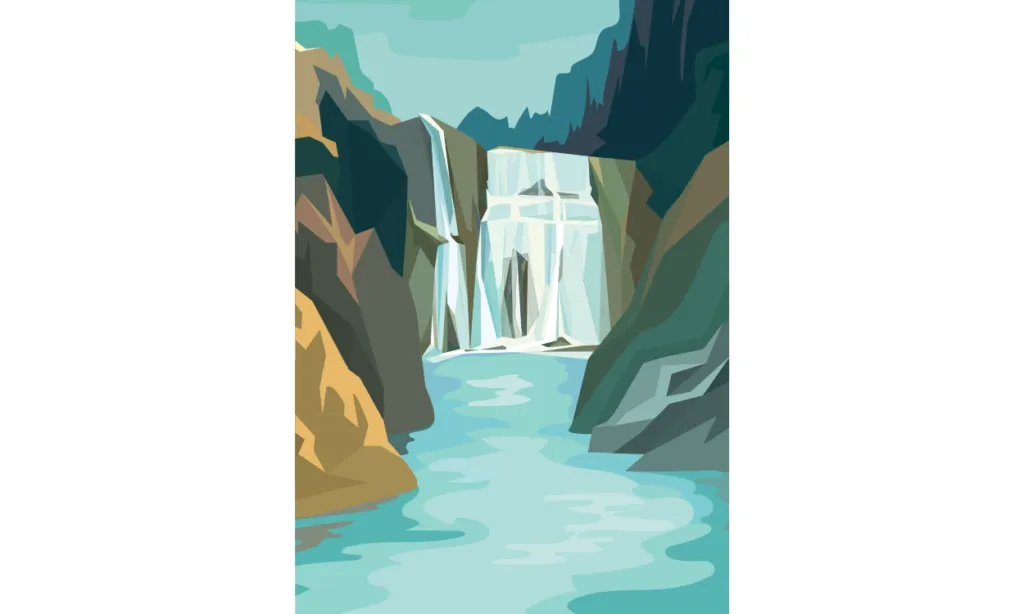 Sketsa Gambar Pemandangan Alam Beserta Warnanya