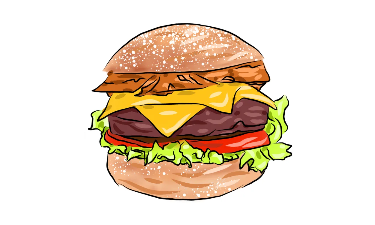 Kumpulan Gambar Burger Kartun Terbagus dan Terlengkap 2 Gambar Burger Kartun