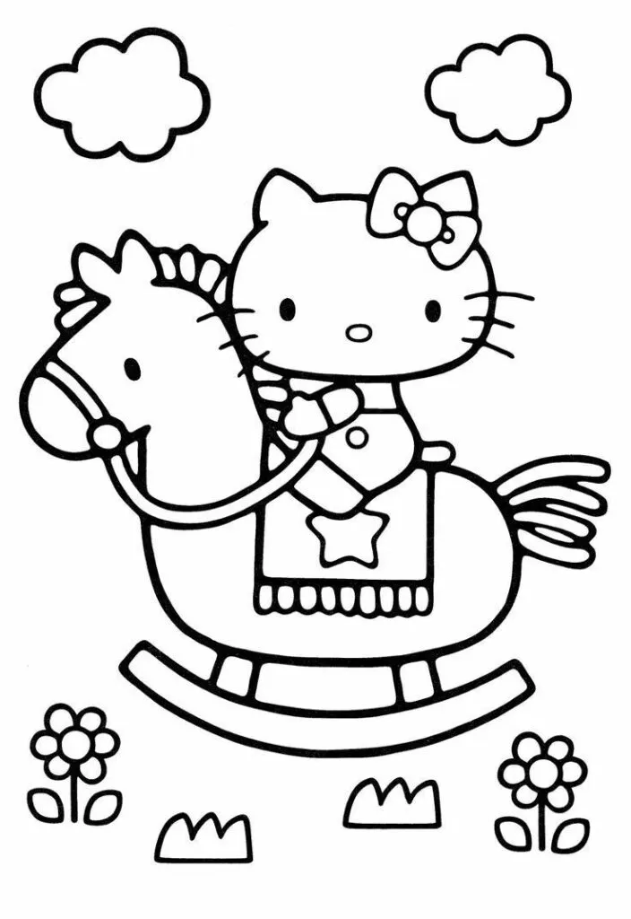 Mewarnai Gambar Hello Kitty