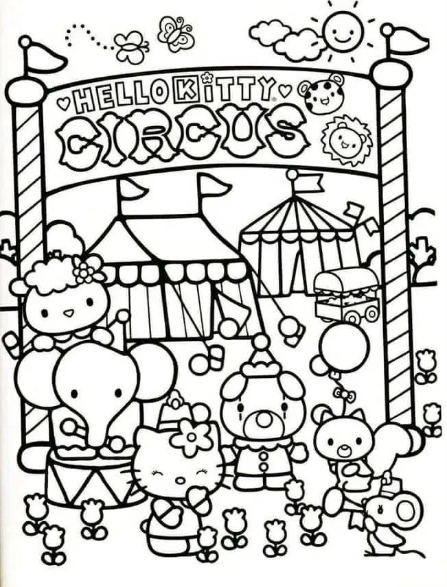 Mewarnai Gambar Hello Kitty
