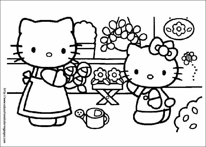 Mewarnai Gambar Hello Kitty