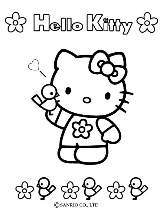 Mewarnai Gambar Hello Kitty