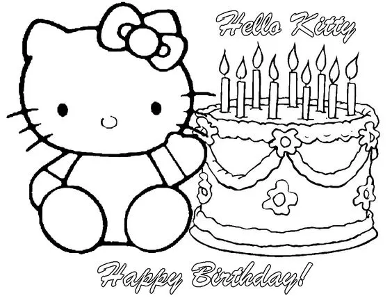 Mewarnai Gambar Hello Kitty