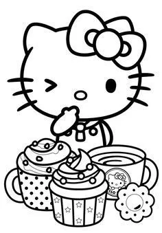Mewarnai Gambar Hello Kitty