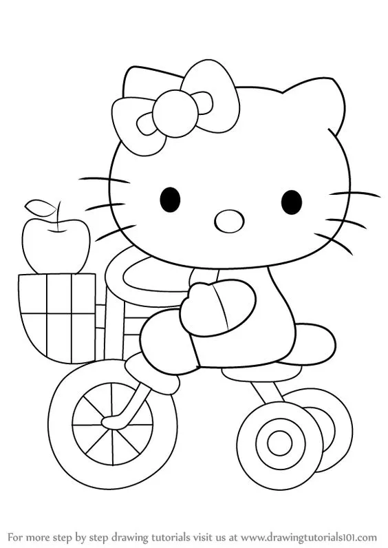 Mewarnai Gambar Hello Kitty