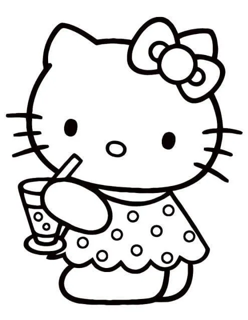 Mewarnai Gambar Hello Kitty