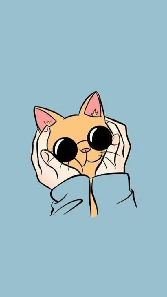 Gambar Kartun Kucing Lucu Untuk Wallpaper HP