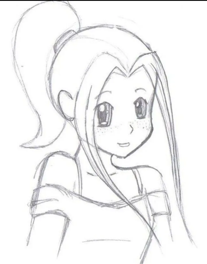 Kumpulan Gambar Anime Pensil Mudah Ditiru Terbagus 20 Gambar Anime Pensil Mudah Ditiru