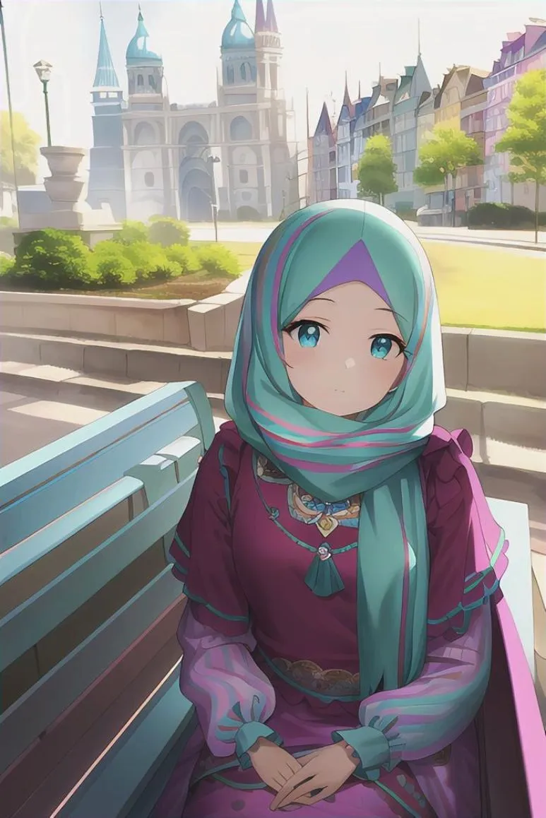 Kumpulan Gambar Anime Muslimah Anime Hijab Terbagus dan Terlengkap 11 Anime Muslimah Anime Hijab