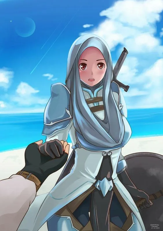 Kumpulan Gambar Anime Muslimah Anime Hijab Terbagus dan Terlengkap 4 Anime Muslimah Anime Hijab