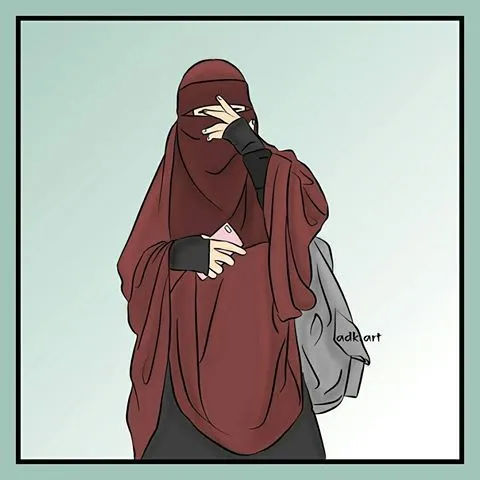 Kumpulan Foto Ukhti Bercadar Kartun Terbagus dan Terlengkap 30 Foto Ukhti Bercadar Kartun