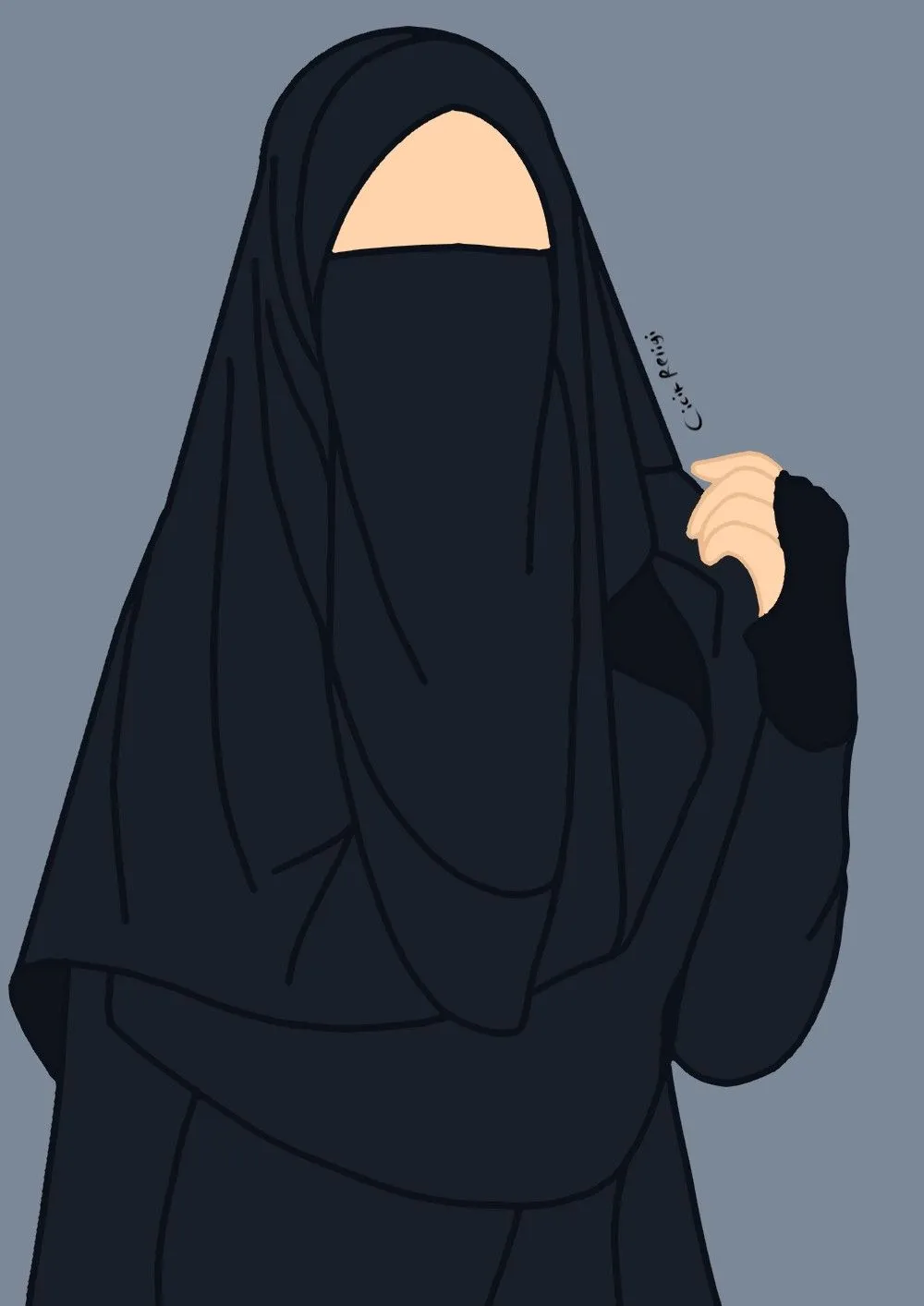 Kumpulan Foto Ukhti Bercadar Kartun Terbagus dan Terlengkap 25 Foto Ukhti Bercadar Kartun