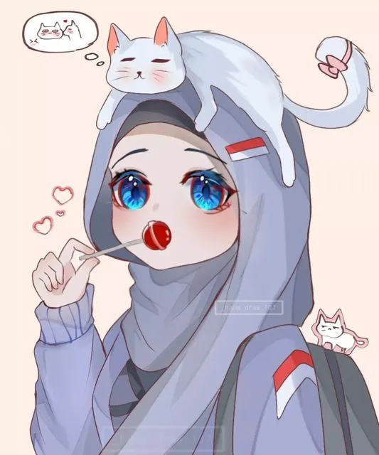 Kumpulan Gambar Anime Hijab Imut Terbagus dan Terlengkap 3 Gambar Anime Hijab Imut