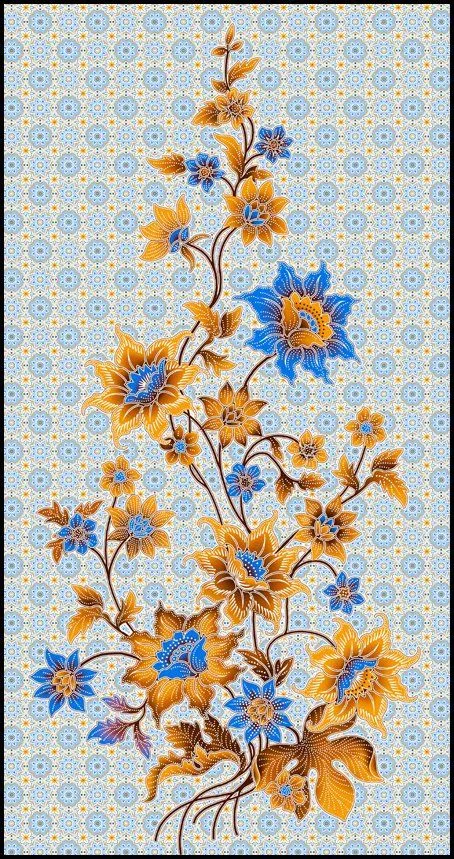 Kumpulan Gambar Batik Flora Menarik Terbagus dan Terlengkap 9 Gambar Batik Flora