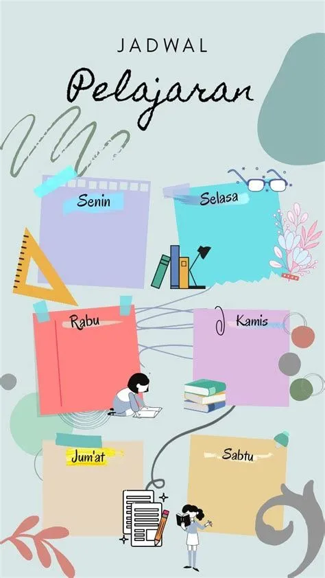 Kumpulan Gambar Jadwal Pelajaran Terbagus dan Terlengkap 2 Gambar Jadwal Pelajaran