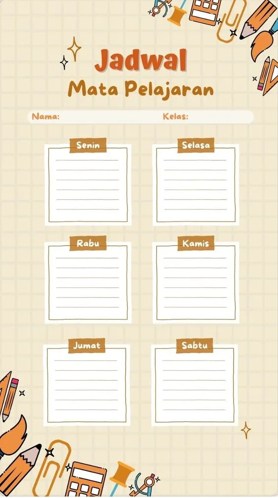 Kumpulan Gambar Jadwal Pelajaran Terbagus dan Terlengkap 28 Gambar Jadwal Pelajaran