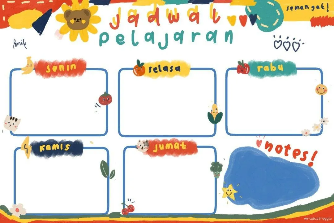 Kumpulan Gambar Jadwal Pelajaran Terbagus dan Terlengkap 25 Gambar Jadwal Pelajaran