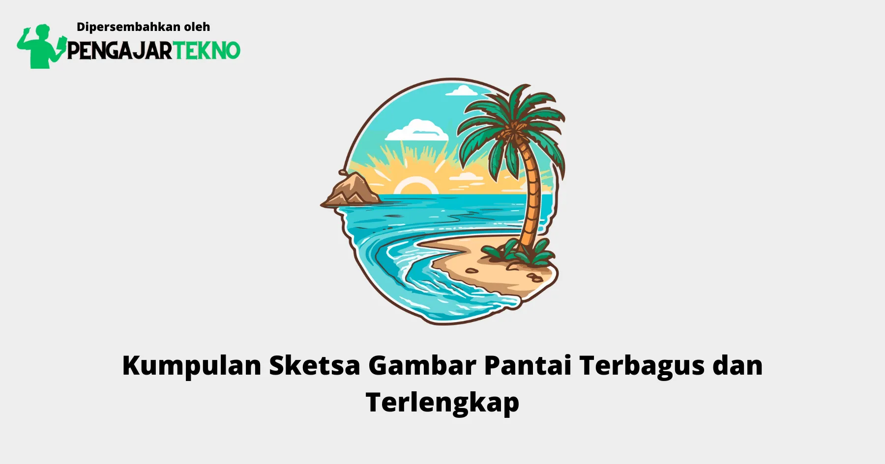 Sketsa Gambar Pantai
