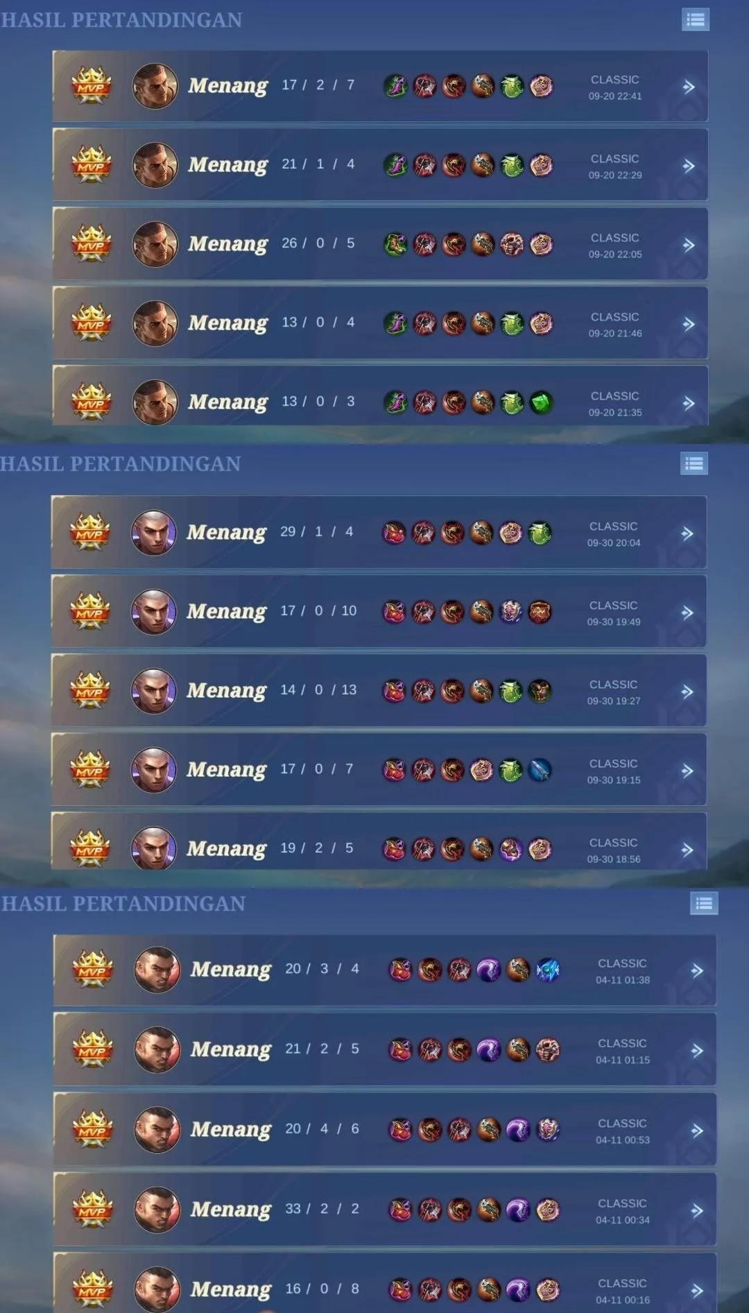 Kumpulan Foto Hasil Pertandingan ML Ter-GG dan Terlengkap 16 Foto Hasil Pertandingan ML