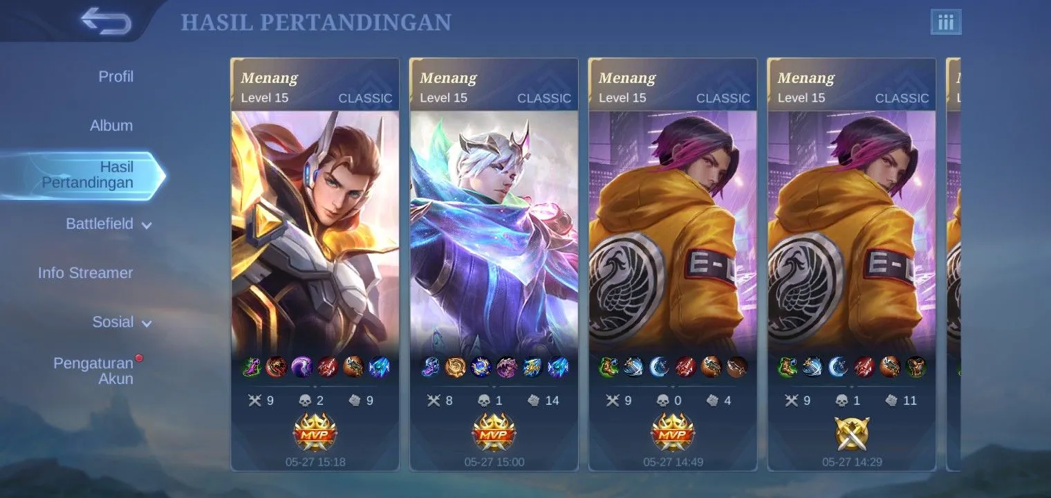 Kumpulan Foto Hasil Pertandingan ML Ter-GG dan Terlengkap 24 Foto Hasil Pertandingan ML