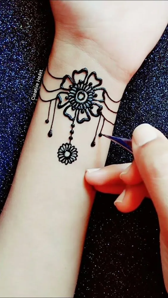 Kumpulan Foto Henna Simple Paling Mudah Terbagus dan Lengkap 27 Foto Henna Simple