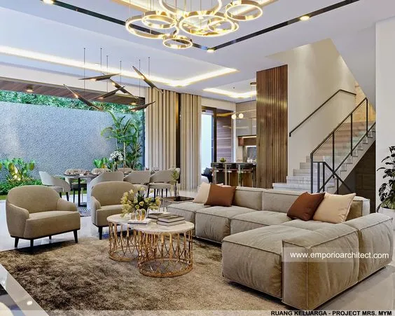 Interior Ruang Tamu Mewah Modern